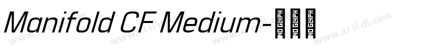 Manifold CF Medium字体转换